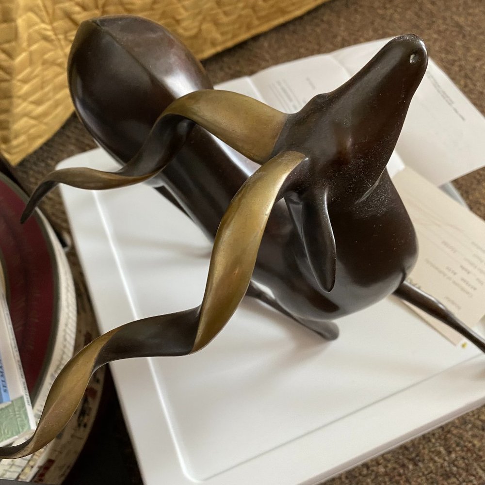 LOET VANDERVEEN KUDU BRONZE SCULPTURE (LARGE)